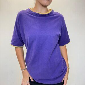 L - Vintage Converse Purple & Yellow T